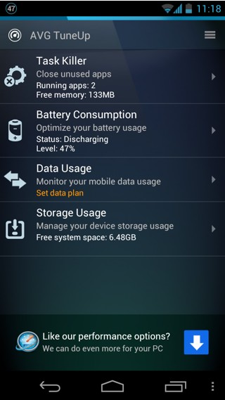 AVG TuneUp        Abdroid-