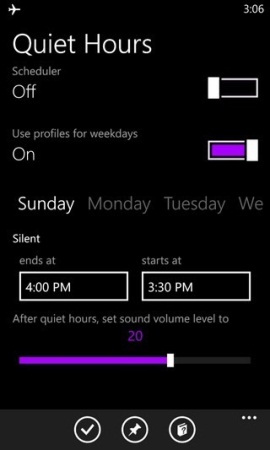 Quiet Hours      WP8