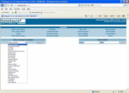  Content Filtering Proxy SafeSquid