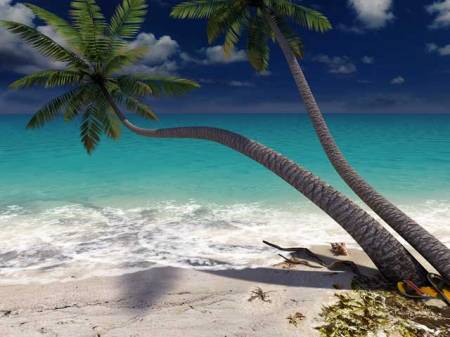  Sandy Beach 3D Screensaver